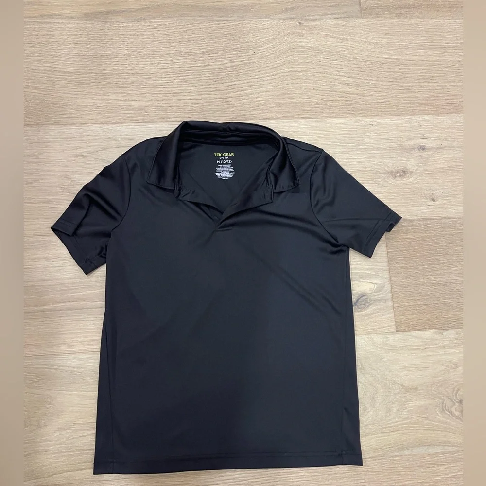 Tek Gear Kids Polo Shirt Trio - Black, Gray, Light Blue Size M(10/12) - Picture 9 of 9